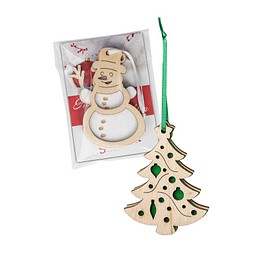 Holz-Filz Anhänger, Tannenbaum in Werbetüte, 2-seit. Druck