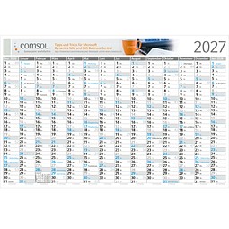 Geiger-Notes Wandplaner Horizont Recycling, blau