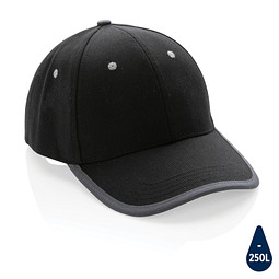 Impact AWARE™ 280gr Brushed rCotton 6 Panel Kontrast-Cap, schwarz