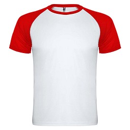 Indianapolis T-Shirt Unisex aus recyceltem Material, weiß / rot, L
