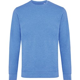 IQONIQ Denali ungefärbt. Rundhals-Sweater aus recycelter BW, heather blue, XXS