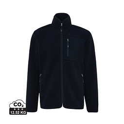 Iqoniq Diran Fleecejacke aus recyceltem Polyesterflor, schwarz, L