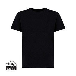 Iqoniq Koli Kids T-Shirt aus recycelter Baumwolle, schwarz, 5-6 y