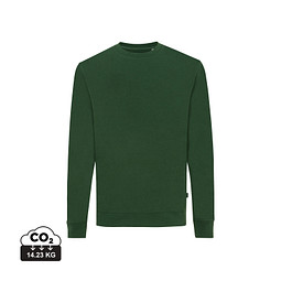 Iqoniq Zion Rundhals-Sweater aus recycelter Baumwolle, waldgrün, M