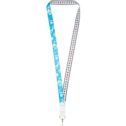 Isla 1-Meter-Lanyard mit Sublimation mit Sicherheitsverschluss, weiss