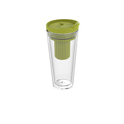 Isolierbecher Mocha mit Teesieb, transparent