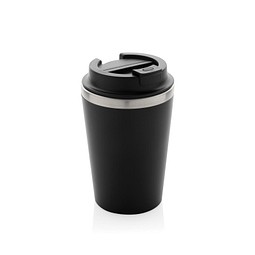 Java 350ml doppelwandiger Becher aus RCS recyceltem PP, schwarz