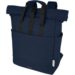 Unbranded Joey 15 Zoll Grs Rolltop Laptop-Rucksack Aus Recyceltem Canvas 15 L, Navy