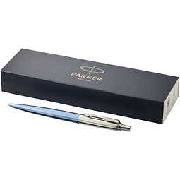 PARKER Druckkugelschreiber Jotter Metall, blaue Mine, blau,silber