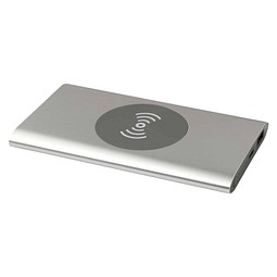 Juice 4000 mAh Typ-C kabellose Powerbank aus recyceltem Aluminium, silber