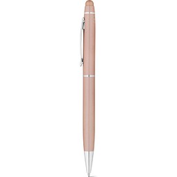 JULIE. Kugelschreiber aus recyceltes Aluminium (100 % rAL) mit Touchpen-Spitze, Hellrosa