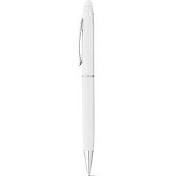 JULIE. Kugelschreiber aus recyceltes Aluminium (100 % rAL) mit Touchpen-Spitze, Weiß