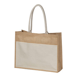 Jutetasche mit Vorfach 