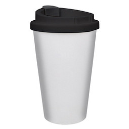 Kaffeebecher PremiumPlus, 350 ml, weiß/schwarz