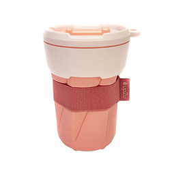 Kaffeebecher up2u, 0,35 l, aprikose/weiß