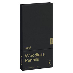 Karst® 5er-Pack 2B holzlose Graphitstifte, grau