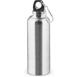 KELCE. Edelstahlflasche mit einwandiger Ausführung und Karabiner, 550 ml, Satinsilber