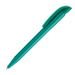 Kugelschreiber Total MADE IN EUROPE, blaue Mine, emeraldgrün