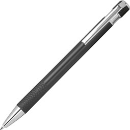 Kugelschreiber mit gemusterter Griffzone JULIO, schwarz