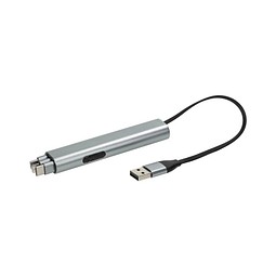 Ladekabel Connect, 4 in 1, silber