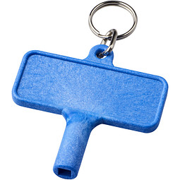 Largo Kunststoff Heizkörperschlüssel mit Schlüsselanhänger, blau