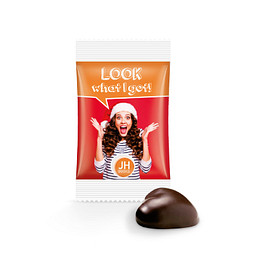 Lebkuchenherz 1er in Werbeverpackung, inkl. Druck