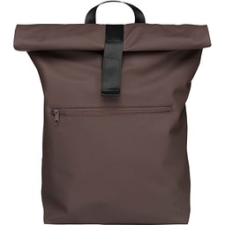Recycled PU Roll-Top Rucksack Lennon,Braun