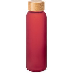 LILLARD GLASS. Trinkflasche aus Mattglas 500ml, Rot