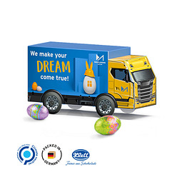 3D-Präsent LKW, Klett Ostereier, inkl. Druck