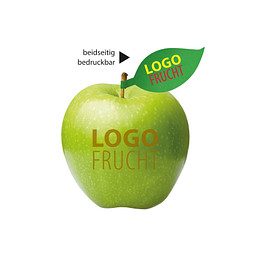 LogoFrucht Apfel grün - Hazelnut + Apfelblatt