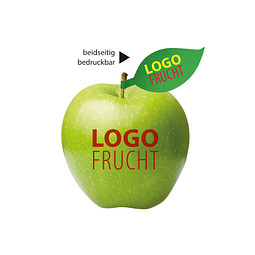LogoFrucht Apfel grün - Strawberry + Apfelblatt