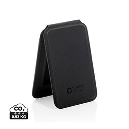 Magstand magnetische Handytasche mit Ständer aus RCS rec. PU, schwarz