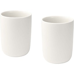 Male 350 ml Keramiktassen – 2er-Set, weiss