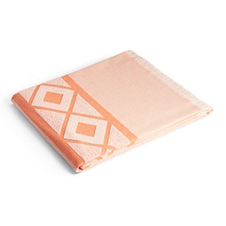 MALEK. Multifunktions- und Badetuch (350g/m²) aus Baumwolle (85%) sowie recycelter Baumwolle (15%), leicht und widerstandsfähig, Orange