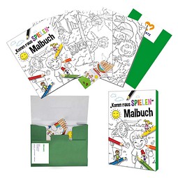 Malset A6, Standard, komm-raus-spielen, 1-seit. Druck