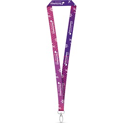 MANILA. Lanyard-Set SUBLIMATION Long II (20 mm) mit 20 mm ovalem Karabiner, Weiß