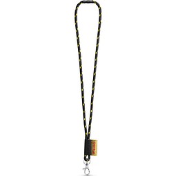 MANSFIELD. SET Lanyard NAUTIC Long mit Karabiner und Sicherheitsverschluss, Schwarz/Gelb