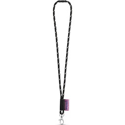MANSFIELD. SET Lanyard NAUTIC Long (Ø 7 mm) mit 9 mm Schnappkarabiner und Ø 7 mm Sicherheitsverschluss, Schwarz/Weiß