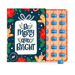 Marken Wand Adventskalender ECO, share Schokotäfelchen in Pergaminpapier, inkl. Druck