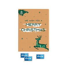 Marken Wand Adventskalender, share Schokotäfelchen in Pergaminpapier, inkl. Druck