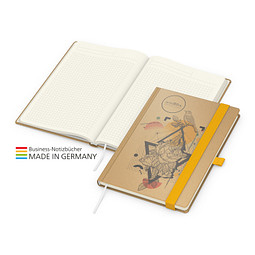 Geiger-Notes Match-Book Creme Bestseller Natura braun A5, gelb