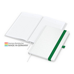 Geiger-Notes Match-Book Creme Bestseller Notizbuch Natura A5, inkl. Druck, grün
