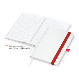 Geiger-Notes Match-Book White Bestseller Notizbuch A5 Natura, inkl. Druck, rot