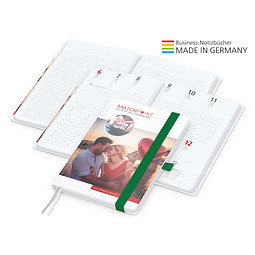Geiger-Notes Match-Hybrid A5 Bestseller, gloss, inkl. Digitaldruck, Band grün