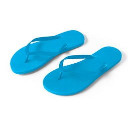 MAUPITI S / M. Bequeme Flip-Flops mit PE-Sohle und PVC-Riemen, Hellblau