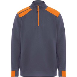 Maverick Pullover für Herren mit halbem Reißverschluss, 280 g/m2, blei, 2XL