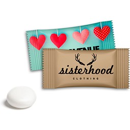 mentos im Flowpack, 2,8 g, Mint, Folie weiß, inkl. Druck