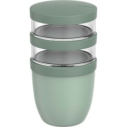 Mepal Ellipse Dreiteiliger, 500 ml + 2 x 200 ml Lunchpot, salbei