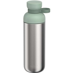 Mepal Vita 700 ml Wasserflasche aus recyceltem Edelstahl (Kohlensäure geeignet), salbei