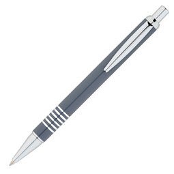 Metall-Kugelschreiber Regensburg, blaue Mine, anthrazit